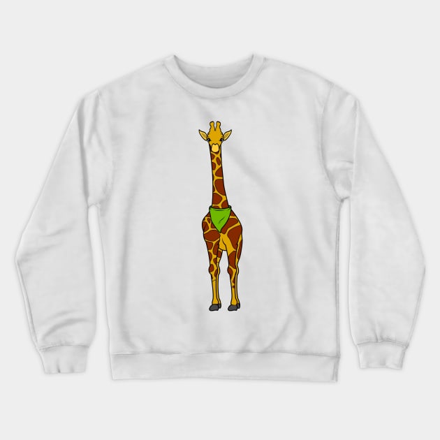 Giraffe with Scarf Crewneck Sweatshirt by Markus Schnabel